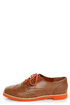 Bamboo Toureg 01 Tan Lace-Up Orange-Soled Oxfords