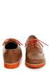 Bamboo Toureg 01 Tan Lace-Up Orange-Soled Oxfords