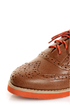 Bamboo Toureg 01 Tan Lace-Up Orange-Soled Oxfords