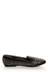Jules Black Rhinestone Encrusted Smoking Slipper Flats