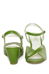 B.A.I.T. Dennise Celery Green Perforated Wedge Sandals