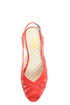 B.A.I.T. Joanna Coral Red Strappy Slingback Kitten Heels
