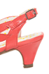 B.A.I.T. Joanna Coral Red Strappy Slingback Kitten Heels