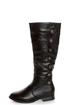 Rina 12 Black Buttoned and Scalloped Riding Boots