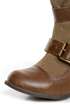 Chelsea Crew Candy Tan Two-Tone Belted Mid Calf Boots