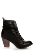 Chelsea Crew Detour Black Lace-Up Ankle Booties
