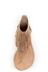City Classified Cesar Camel Fringe Cuffed Thong Sandals