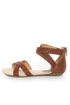City Classified Fazan Tan Braided Flat Sandals