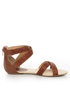 City Classified Fazan Tan Braided Flat Sandals