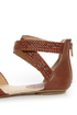 City Classified Fazan Tan Braided Flat Sandals