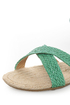 City Classified Fazan Teal Braided Flat Sandals