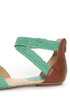 City Classified Fazan Teal Braided Flat Sandals