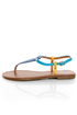City Classified Gee Blue Combo Thong Sandals