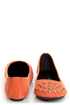 City Classified Gloria Burnt Orange Studded Cap-Toe Flats