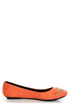 City Classified Gloria Burnt Orange Studded Cap-Toe Flats