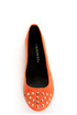 City Classified Gloria Burnt Orange Studded Cap-Toe Flats