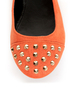 City Classified Gloria Burnt Orange Studded Cap-Toe Flats