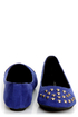 City Classified Gloria Electric Blue Studded Cap-Toe Flats