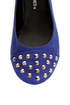 City Classified Gloria Electric Blue Studded Cap-Toe Flats