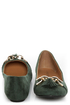 City Classified Hi Green Tassel Ballet Flats