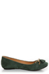 City Classified Hi Green Tassel Ballet Flats