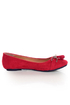 City Classified Hi Lipstick Red Tassel Ballet Flats