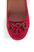 City Classified Hi Lipstick Red Tassel Ballet Flats