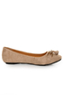 City Classified Hi Taupe Tassel Ballet Flats