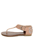 City Classified Jane Nude Heel Flair Thong Sandals
