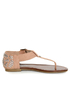 City Classified Jane Nude Heel Flair Thong Sandals