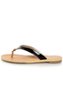 City Classified Micky Black Patent Flip-Flop Thong Sandals