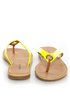 City Classified Micky Yellow Neon Patent Flip-Flop Thong Sandals