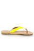 City Classified Micky Yellow Neon Patent Flip-Flop Thong Sandals