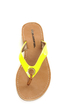 City Classified Micky Yellow Neon Patent Flip-Flop Thong Sandals