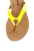 City Classified Micky Yellow Neon Patent Flip-Flop Thong Sandals