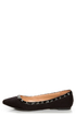 City Classified Money Black Studded Pointed Flats