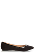 City Classified Money Black Studded Pointed Flats