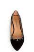 City Classified Money Black Studded Pointed Flats