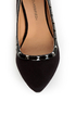 City Classified Money Black Studded Pointed Flats