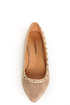 City Classified Money Taupe Studded Pointed Flats