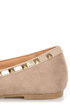City Classified Money Taupe Studded Pointed Flats