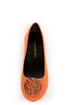 City Classified Quant Coral Orange Medallion Ballet Flats