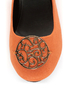 City Classified Quant Coral Orange Medallion Ballet Flats