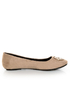City Classified Quant Taupe Medallion Ballet Flats