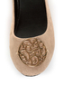 City Classified Quant Taupe Medallion Ballet Flats