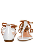 City Classified Rovia White & Light Tan T Strap Thong Sandals