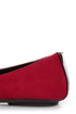 City Classified Yaku Lipstick Red and Black Cap-Toe Ballet Flats