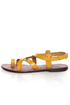 Chinese Laundry Aasha Yellow Leather Strappy Flat Sandals