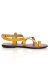 Chinese Laundry Aasha Yellow Leather Strappy Flat Sandals