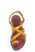 Chinese Laundry Aasha Yellow Leather Strappy Flat Sandals